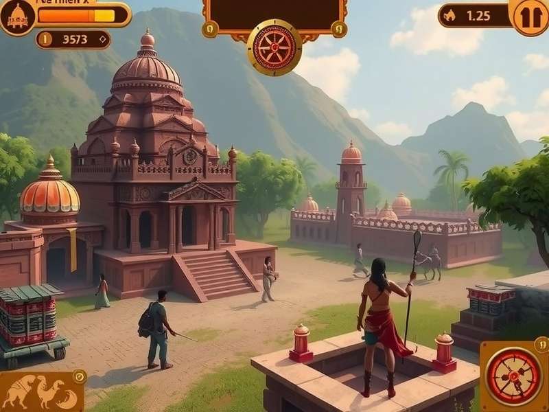 Heritage Trail Anise Legacy gameplay screenshot showing Indian historical setting